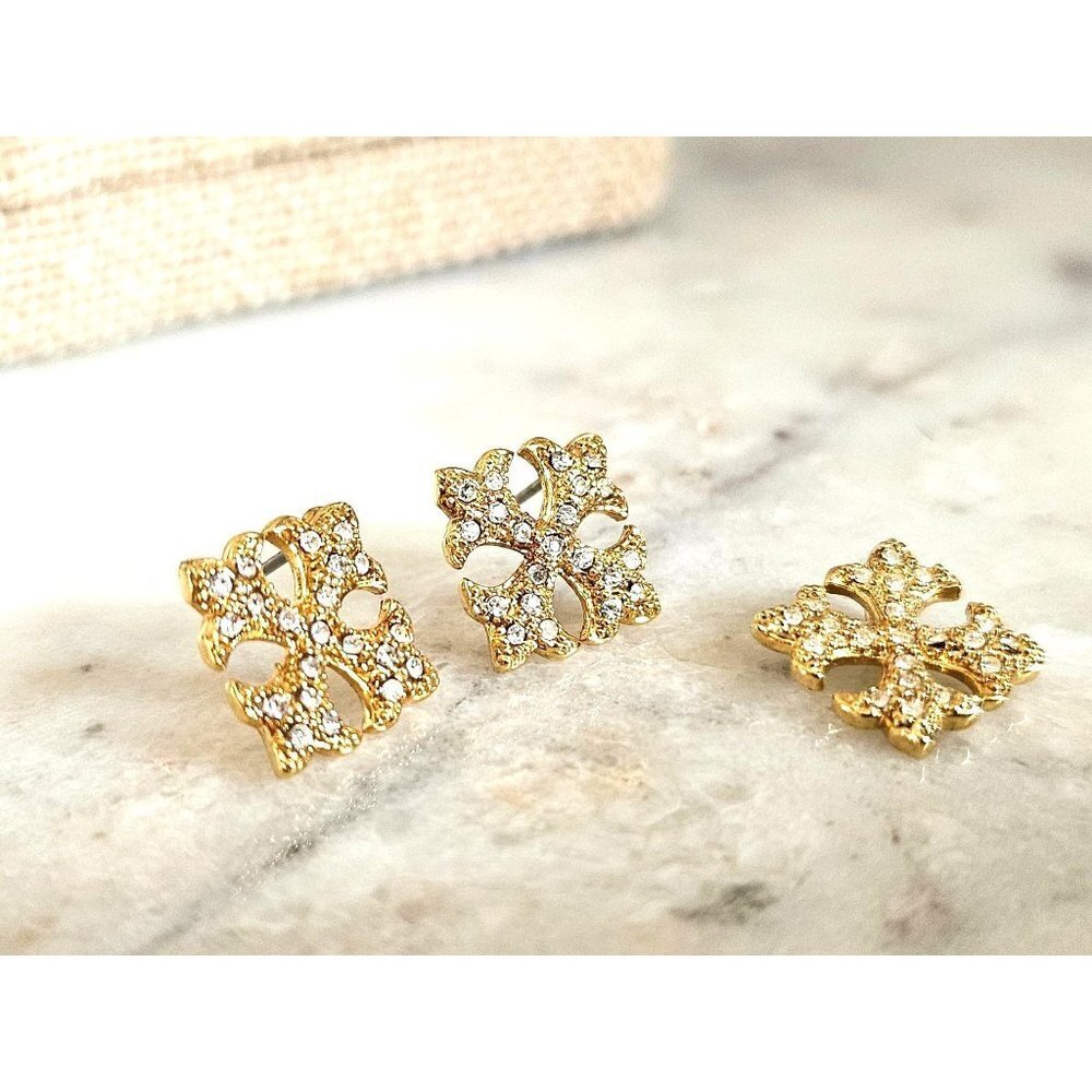 Gold-tone Earrings and Matching Pendant